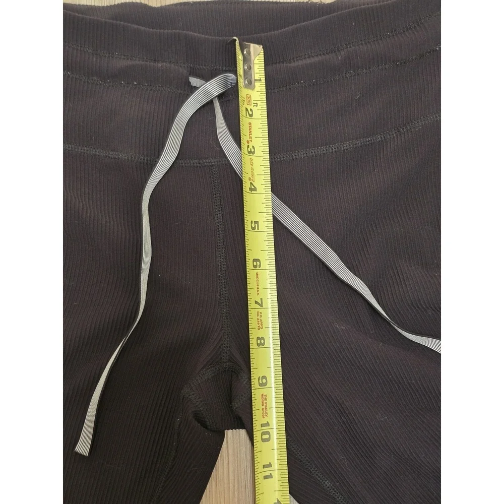 Free People Movement Ribbed Leggings Black With Drawstring Size S